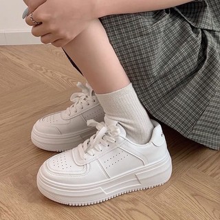 Giày thể thao sneaker da pu đế bánh mì cá tính