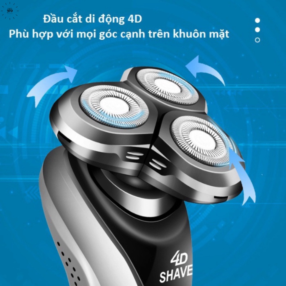 Máy cạo râu SK1588 3 in 1 thông minh, chống nước cao cấp . HD