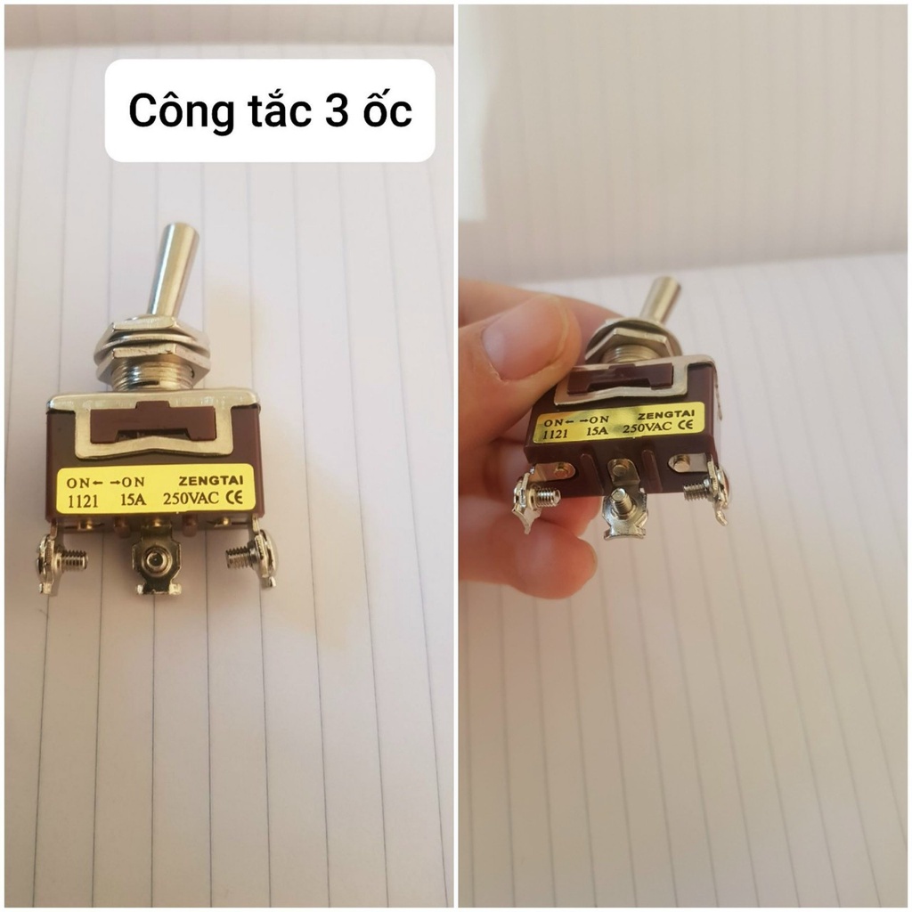 Công tắc gạt tự trả 2 chân và 6 chân, 3 chân