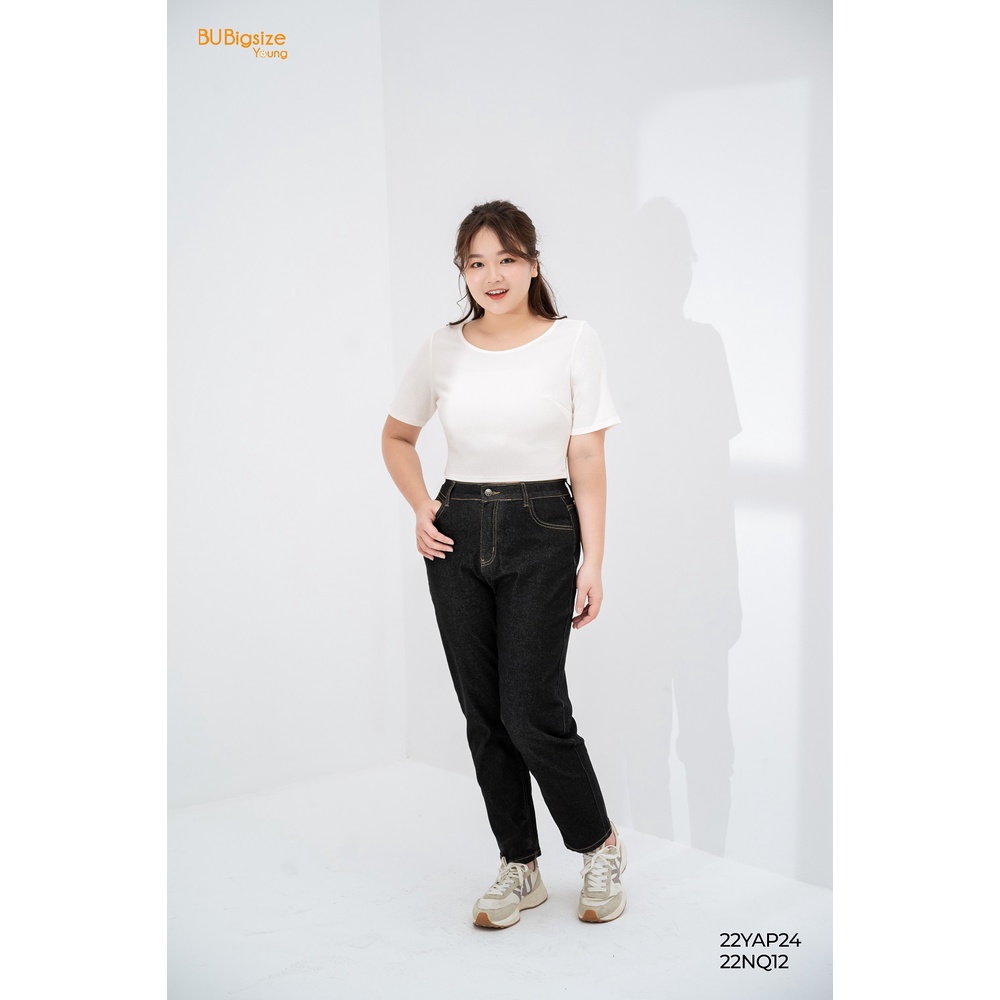 Quần jeans dáng baggy BIGSIZE (55kg đến 95kg) - 22NQ12 - [BU Bigsize Young]
