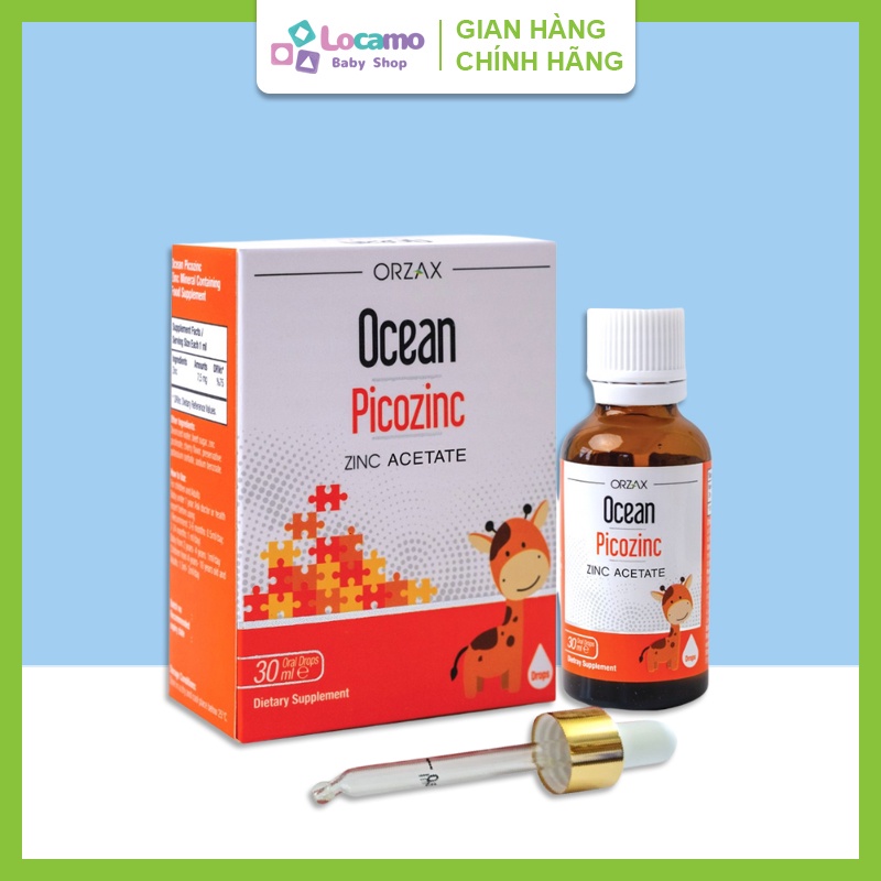 Ocean Picozinc hỗ trợ bổ sung kẽm, tăng cường sức đề kháng cho bé, tiêu hóa tốt, phòng ngừa tiêu chảy giúp bé ăn ngon