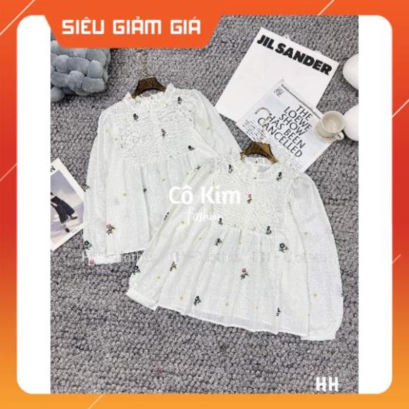 Áo sơmi chun hoa - Cô Kim 1802 có video