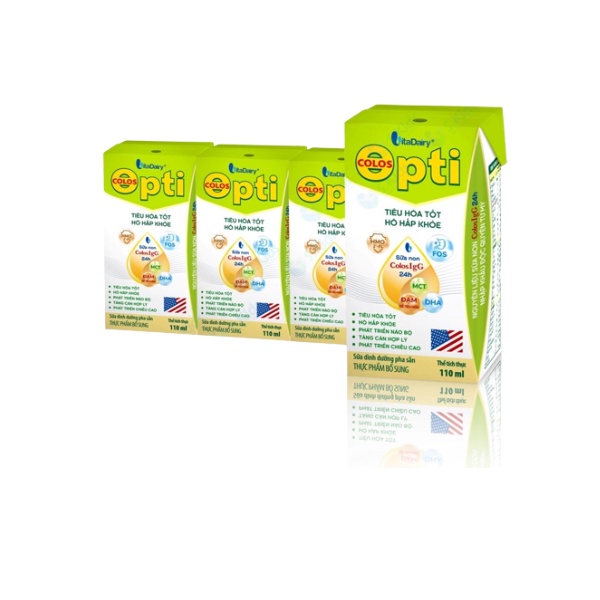 SBPS Colos Opti 110ml giúp bé tiêu hóa tốt, hô hấp khỏe, tăng đề kháng / thùng 48 hộp - VitaDairy