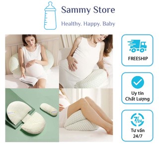 Gối Bầu Cánh Tiên Chữ U Cao Cấp Bidole Giảm Đau Lưng Và Ngủ Ngon Đai Đỡ Bụng Bầu Giảm Áp Lực Cho Bà Bầu Vải Cotton Mềm