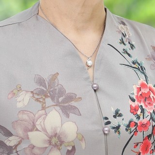 ÁO LỤA IN HOA TRUNG NIÊN