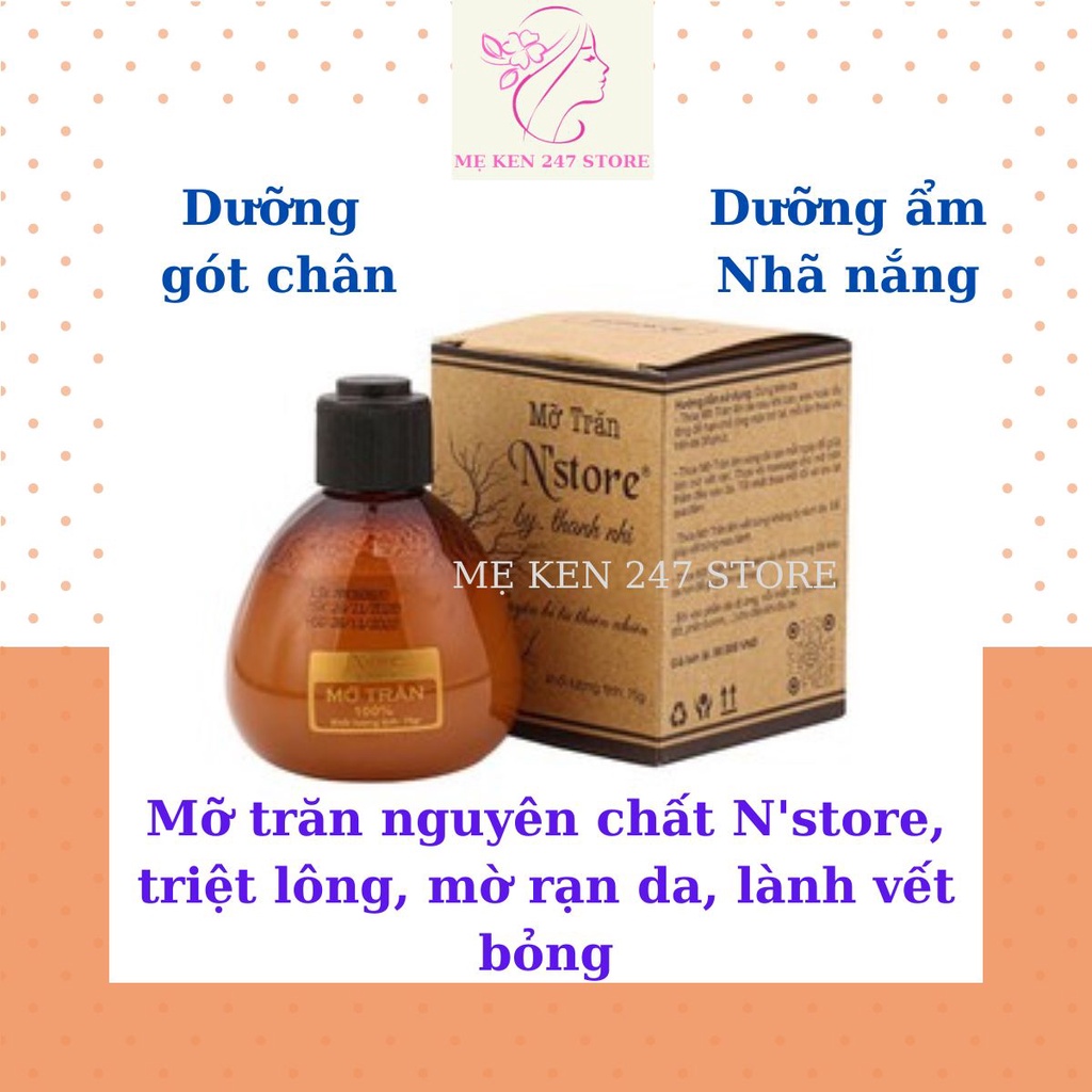 Mỡ trăn nguyên chất N'store, triệt lông, mờ rạn da, lành vết bỏng (mẫu mới tặng kèm sách hướng dẫn)