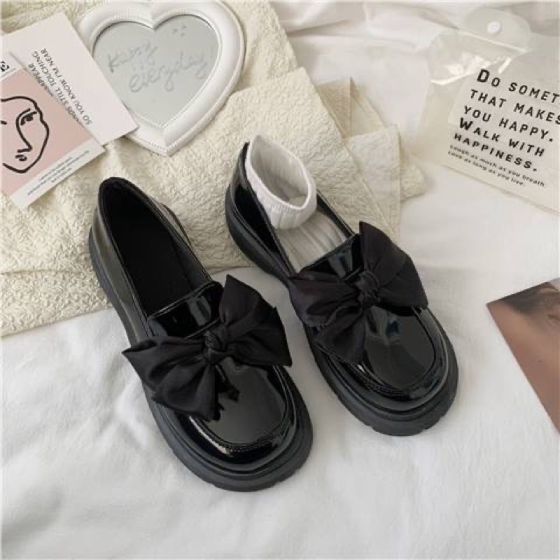 Giày lolita Mary Jane gắn nơ xinh xắn