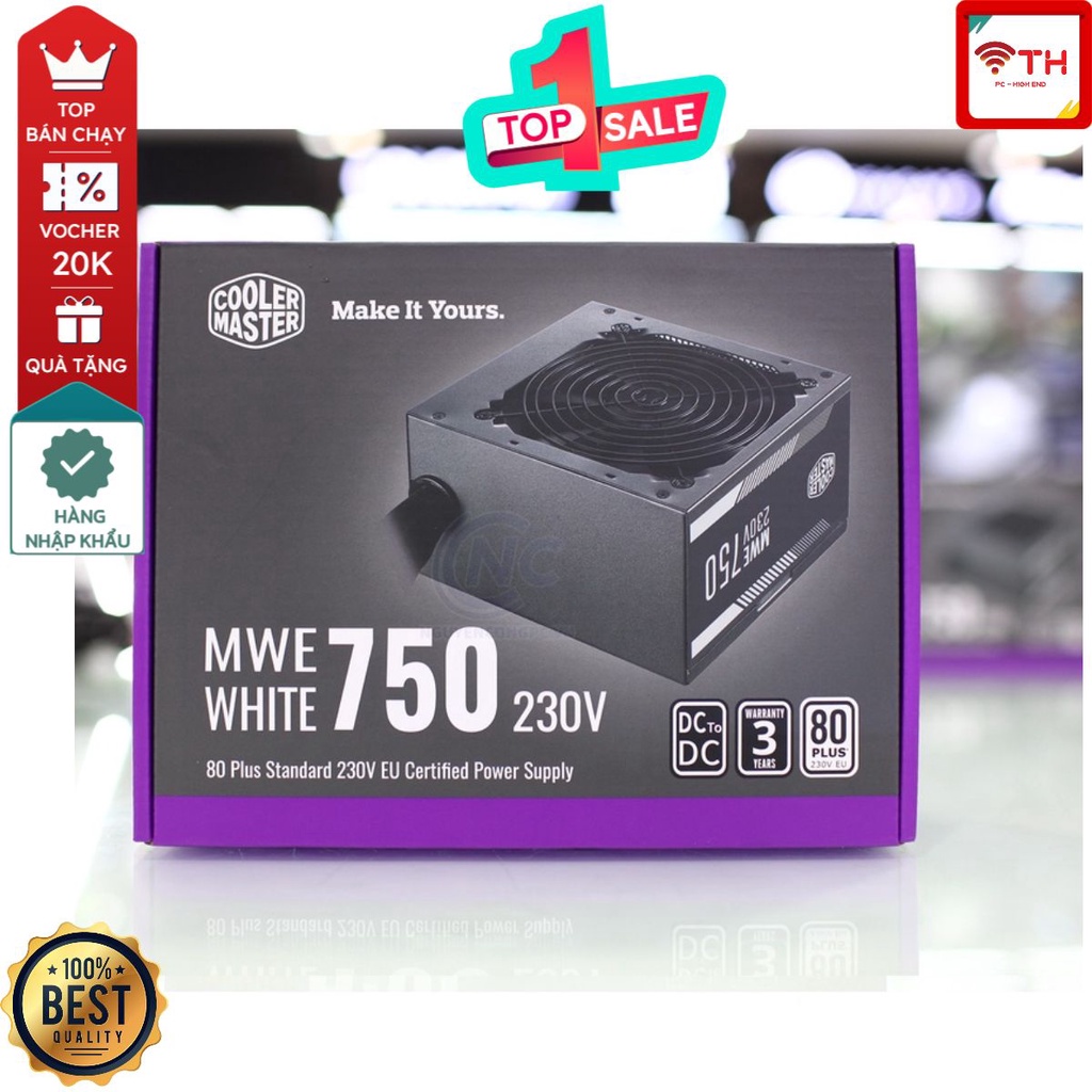 Nguồn máy tính PSU Cooler Master MWE 750 WHITE 230V 750w
