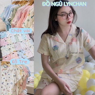 Pyjama🌟XẢ KHO RẺ NHẤT🌟VẢI XÔ SỢI TRE bộ ngủ Pijama siêu đáng yêu Xô Mát Họa tiết Nhẹ Nhàng Đẹp Chất lượng LYNCHAN01