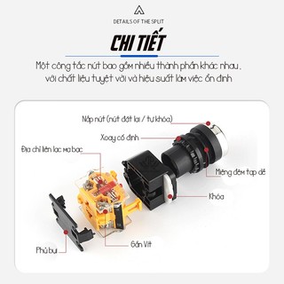 Nút Nhấn Nhả Không Đèn Phi 22 LA-38