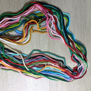 1m Dây thừng 5mm macrame cotton 3 xoắn