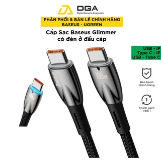 Cáp sạc nhanh baseus glimmer series fast charging data cable 100w type to type c