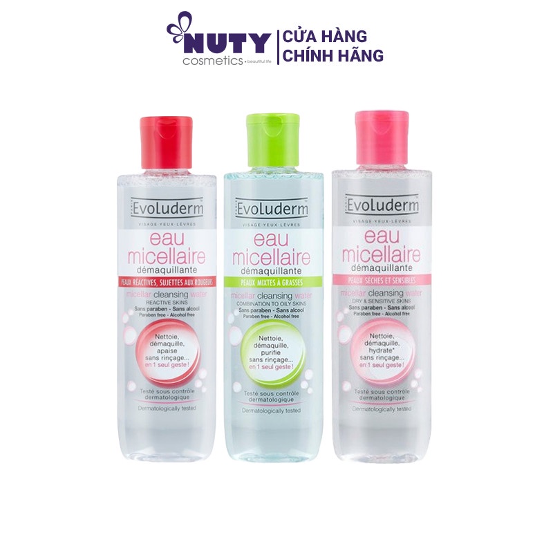 Nước Tẩy Trang Evoluderm Micellar Cleansing Water (250ml)