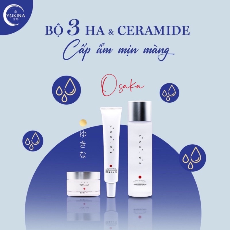 SET Dược Mỹ Phẩm xóa Nám Chuyên Sâu Yukina Nhật Bản Dứt Điểm Nám Da Trắng Sáng Cấp Ẩm Sâu Chốn.g Lão Hóa Da - AuTH Osaka