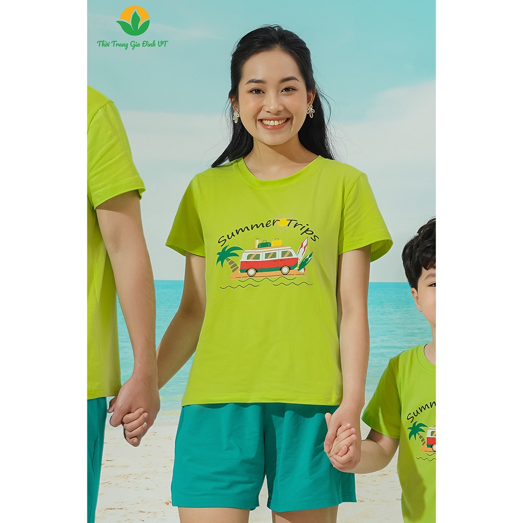 Áo thun nữ mùa hè Việt Thắng, áo phông đồng phục gia đình  - A04.2202