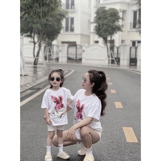 ÁO MẸ CON THỎ HỒNG