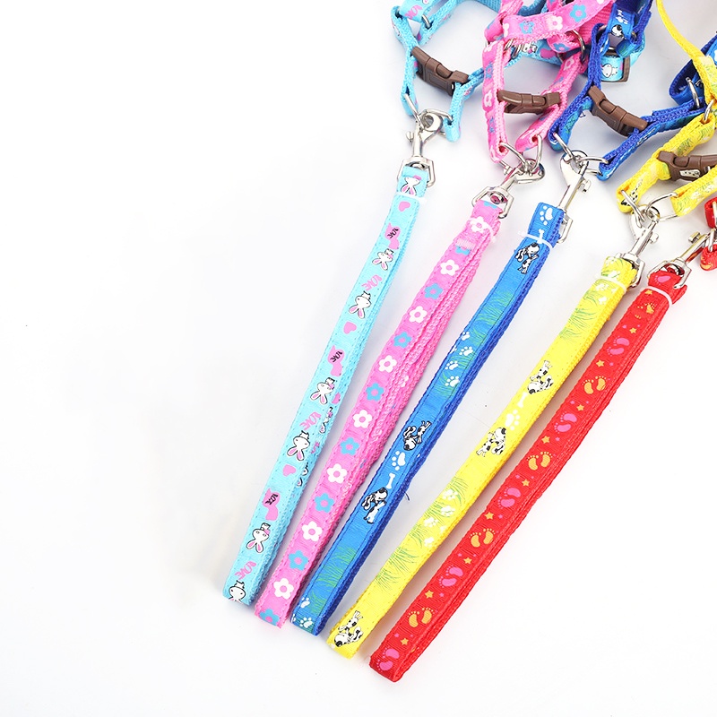 Dây Dắt Cho Chó ,Dây Dắt Cho Mèo Kèm Yếm Nhiều Họa Tiết