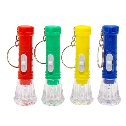 Móc Khóa Đèn Pin Mini Trong Suốt - Móc Khóa Đèn Pin Điện Tử Siêu Độc Đáo