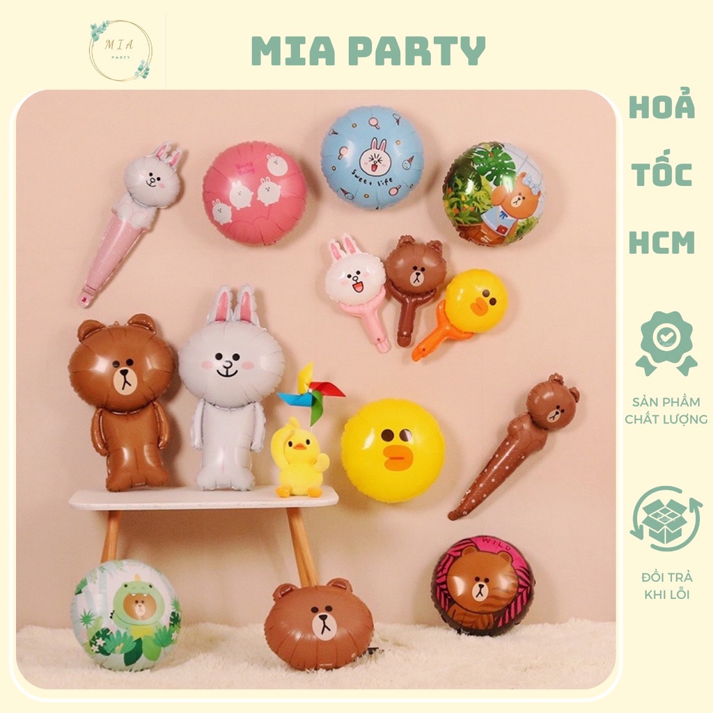 Bong Bóng Mini Cầm Tay Cho Bé Trang Trí Sinh Nhật, Thôi Nôi MiA Party