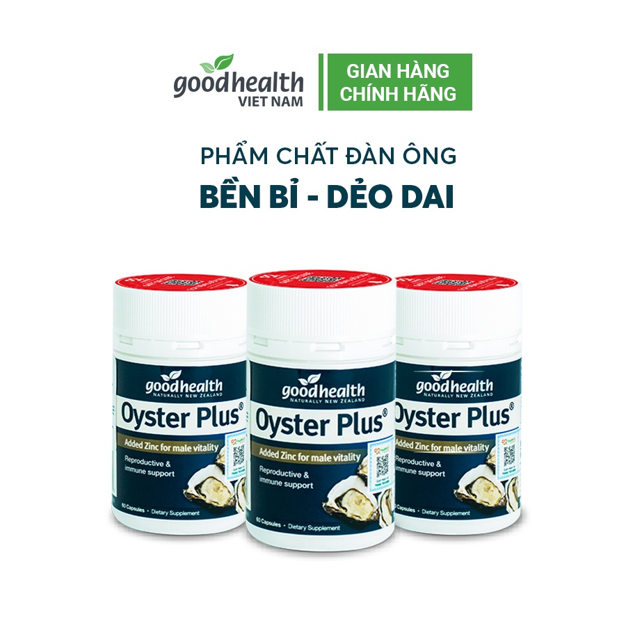 Viên uống Tinh chất hàu Goodhealth Oyster Plus 60v tăng cường sinh lý nam, testosterone và hỗ trợ tình dục [COMBO 3]