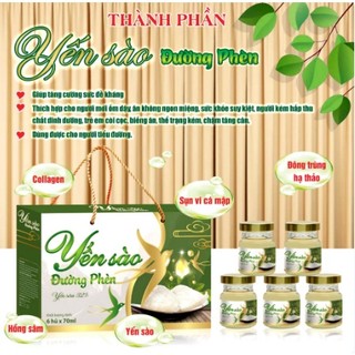 Hộp 6 lọ yến sào nguyên chất minh chung 32% yến, 6 lọ x 70ml
