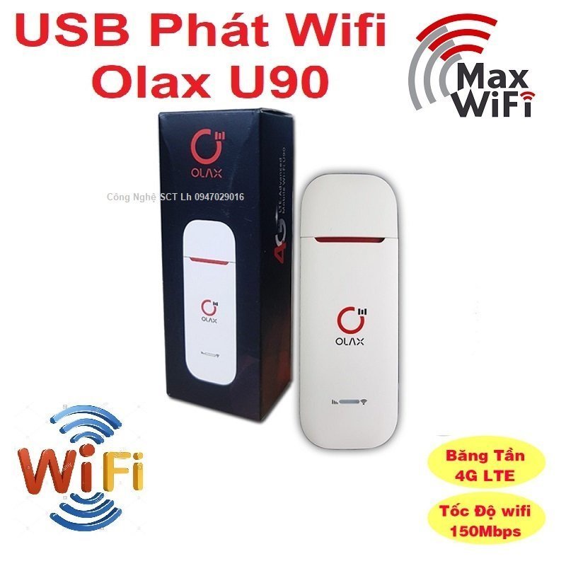 USB Phát Wifi Từ Sim 4G Olax U90 Tốc Độ 150Mb- Thiết bị phát wifi cho điện thoại, máy tính, tivi