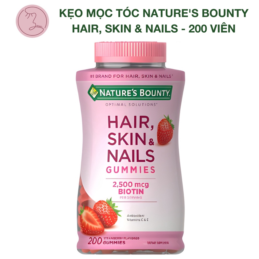 HÀNG MỸ] Kẹo Dẻo Mọc Tóc Biotin Nature Bounty Hair Skin Nails Gummies Gummy  Ngăn Rụng Tóc SeeMe beauty | Shopee Việt Nam