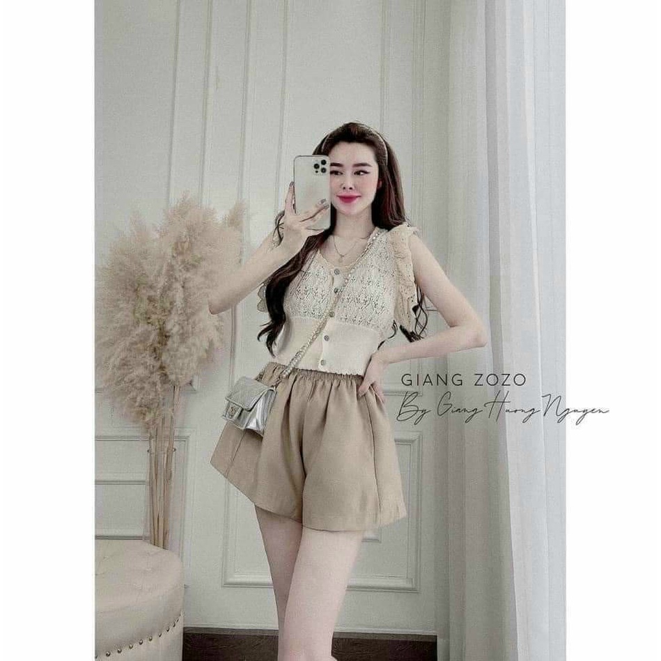 Quần Sooc TacTa Nữ ⚡HÀNG ĐẸP⚡️ Phong Cách Sành Điệu , Form Dáng Phồng Lưng Cao , Khoá Kéo Bên Hôn