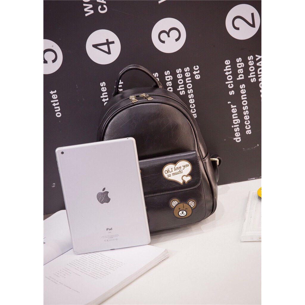 Balo da thời trang nữ gấu phối tim