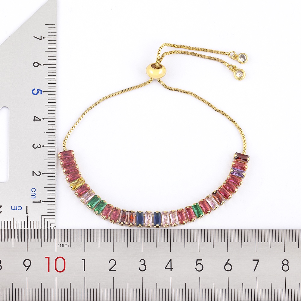 Vòng Tay Đính Đá Zircon 5 Màu Tùy Chỉnh Thời Trang Cho Nữ