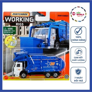 Xe mô hình matchbox tải working rigs series garbage king xl gwg44.