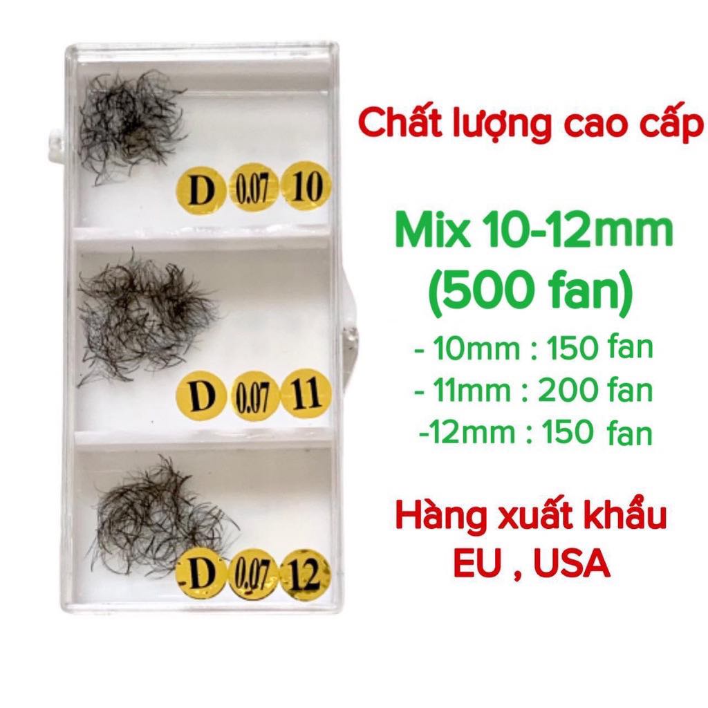 Mi fan premade 3D mix các loại, 1 hộp 500 fan hoặc 1000 fan