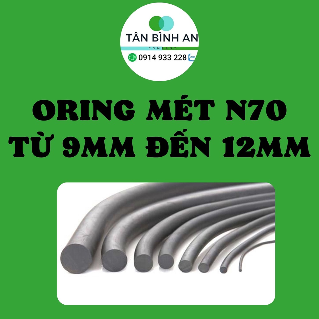 Gioăng. Ron cao su dạng mét chịu dầu, dày 9mm đến 12mm
