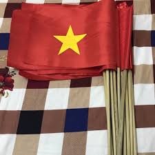 cờ vẫy cầm tay khai giảng