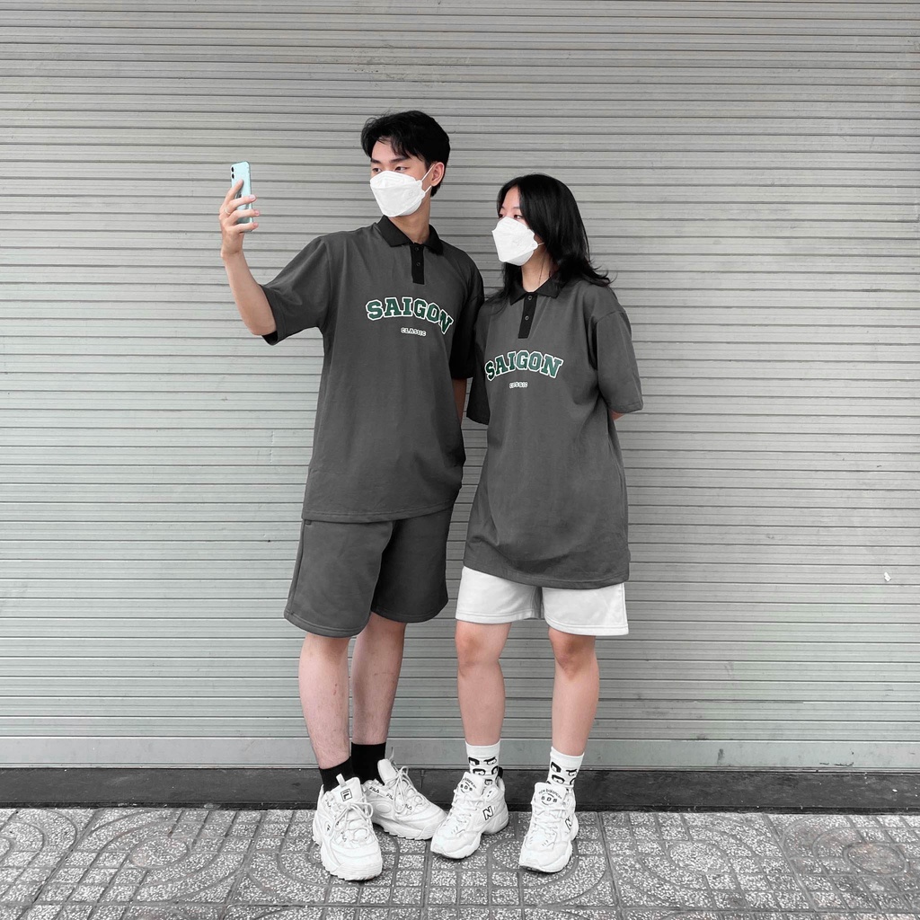 ÁO THUN FF FORM RỘNG POLO SAIGON CLASSIC GREEN CLOVER, VẢI THUN 2 CHIỀU COTTON 250GSM