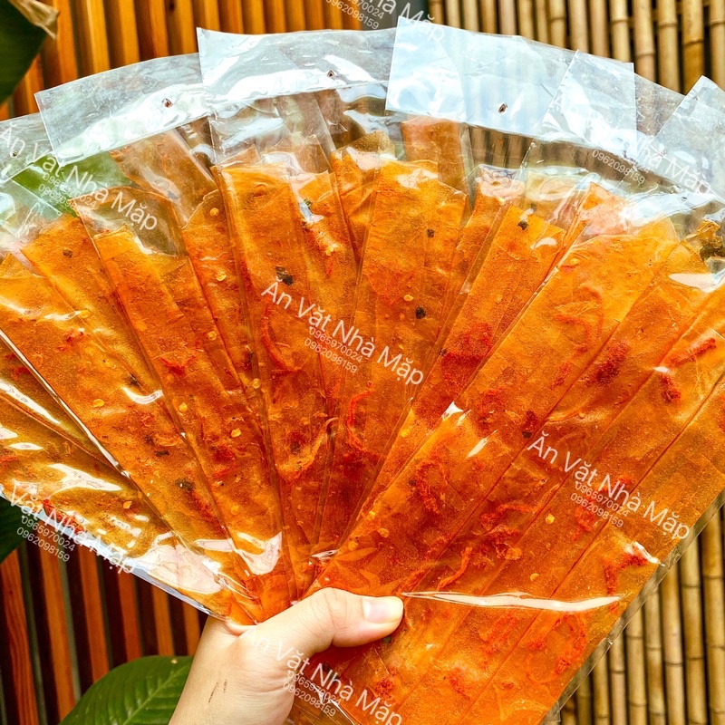 Bánh Tráng Phơi Sương Dẻo Cuộn  Khô Bò Sợi Cay Ngon Loại Dài