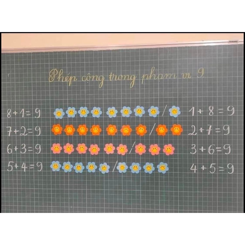 Sét 20 Hoa nam châm 5cm, đồ dùng dạy học