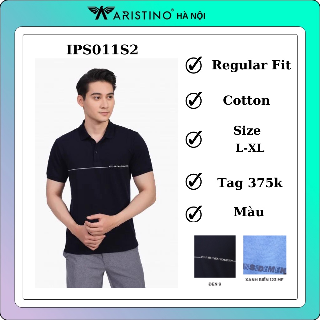 Áo polo nam Insidemen thấm hút from rộng  IPS011S2