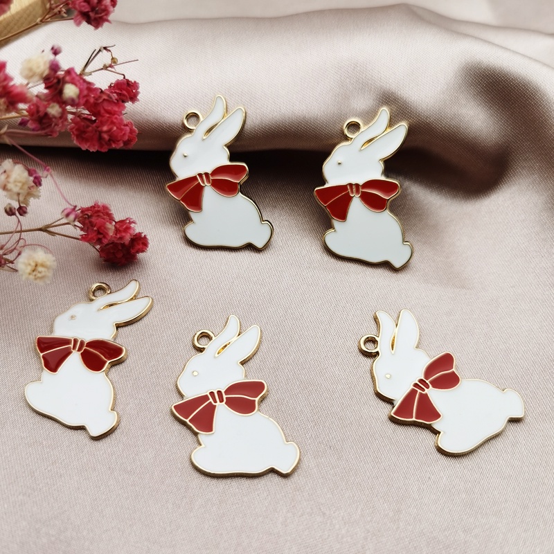 Bông Tai Hình Nơ Hoa Anh Đào Bằng Hợp Kim Màu Vàng Kích Thước Nhỏ Tự Làm Thủ Công Phong Cách Hàn Quốc