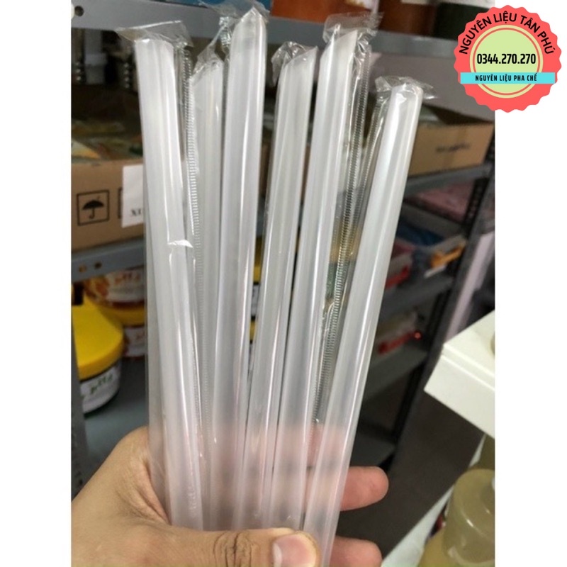 Ống hút, sinh tố cà phê, trà sữa trân châu có màng bọc -