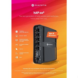 Mới 100% - Router Wifi 6 Mikrotik HAP AX2 C520iG-5HaxD2HaxD-TC cân bằng tải chuyên nghiệp