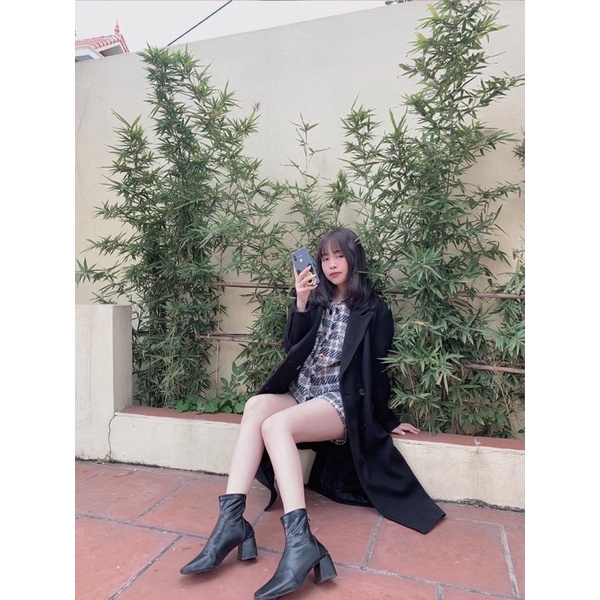 Áo khoác dạ ép mịn, trần trám bên trong siêu ấm hàng cao cấp