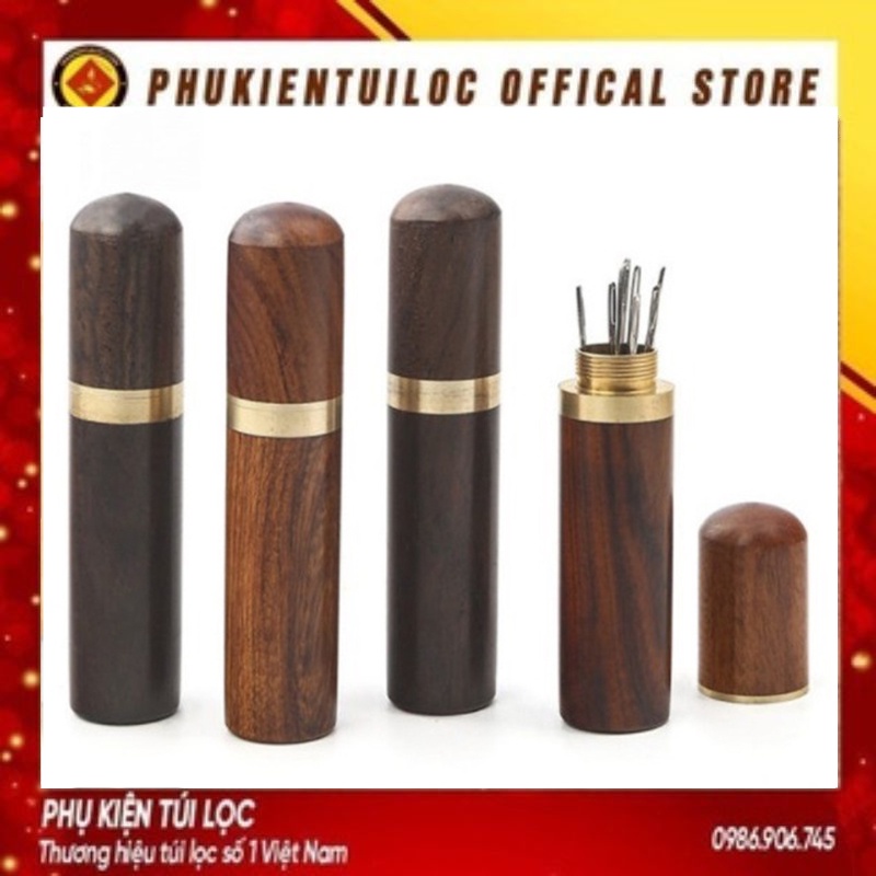 Bộ 16 Kim Khâu May Vá Hộp Gỗ Cao Cấp - Đầy Đủ Size