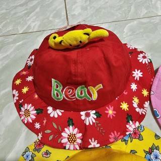 Nón vành gấu cho bé 1-3 tuổi