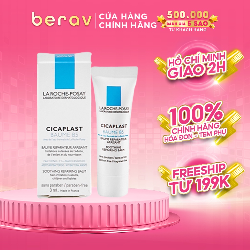 [MINISIZE] Kem Dưỡng Làm Dịu Mát, Làm Mượt & Phục Hồi Da La Roche - Posay Cicaplast Baume B5 3ml