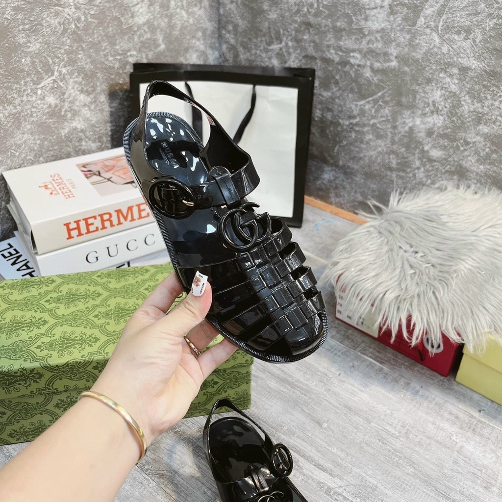 Sandal Giọ Gucci Nhựa- Hàng QC fullbox kèm video thật