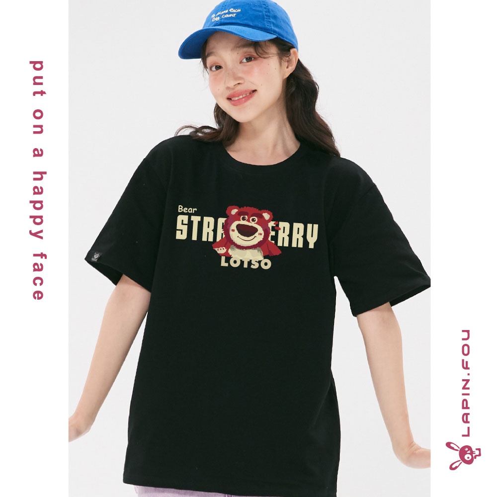 Áo Thun Unisex Nam Nữ Local Brand - Lapin.Fou Gấu Dâu Strawberry Bear 3