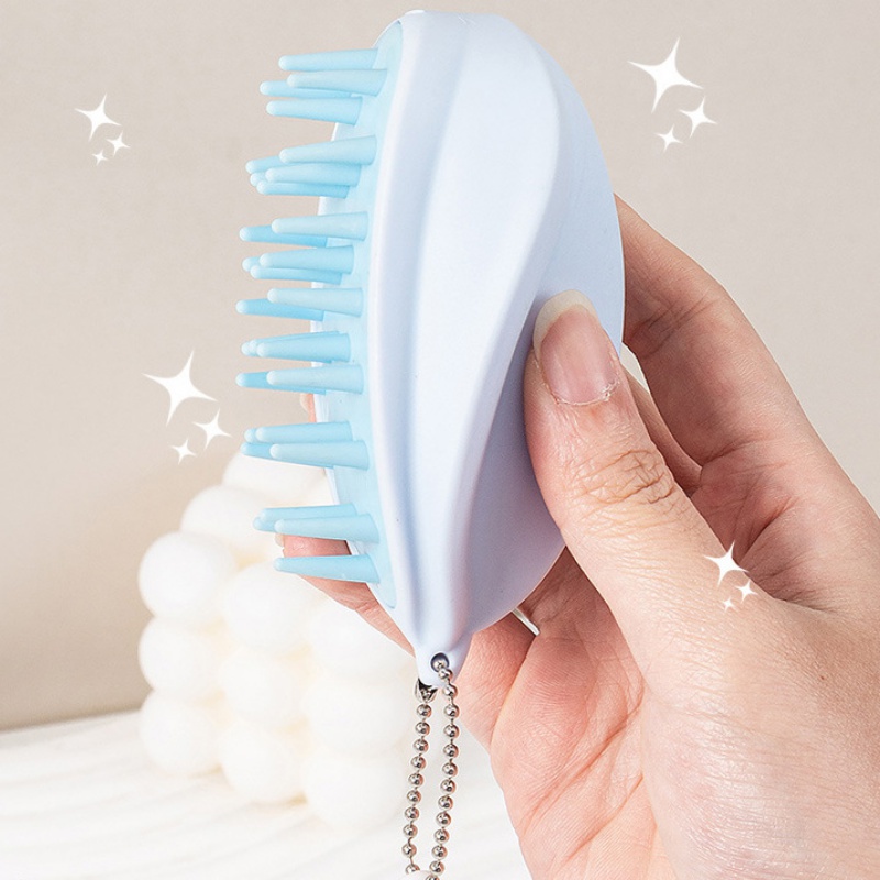 Lược Silicone Mát Xa Da Đầu Khô Và Ướt Làm Sạch Sâu