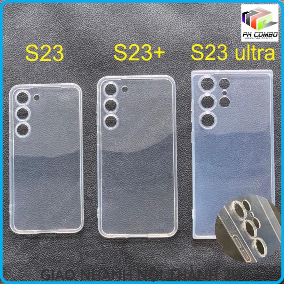 Ốp lưng Samsung S23 ultra/ Samsung S23+ (s23 plus)/ Samsung S23 dẻo trong bảo vệ camera xịn xò