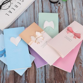 Thiệp chúc mừng ngày lễ tình nhân/ Thiệp thắt nơ Đôi cánh tình yêu/ Thiệp chúc phúc/ Thiệp chúc mừng Lời tỏ tình